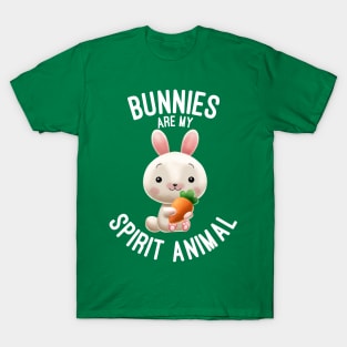 Bunnies Are My Spirit Animal Bunny Lovers Gift T-Shirt